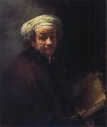 REMBRANDT Harmenszoon van Rijn Self-Portrait as St.Paul oil on canvas